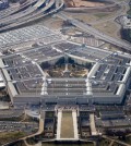 FILE PHOTO: The Pentagon is seen from the air in Washington, U.S., March 3, 2022. REUTERS/Joshua Roberts/File Photo