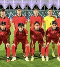 This photo provided by the Korea Football Association on March 29, 2024, shows members of the South Korean men's under-23 national football team during the 2024 West Asian Football Federation U-23 Championship in Saudi Arabia. (PHOTO NOT FOR SALE) (Yonhap)