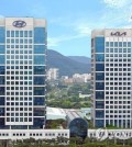 This file photo provided by Hyundai Motor Group shows Hyundai Motor Co. and Kia Corp.'s headquarters buildings in Yangjae, southern Seoul. (PHOTO NOT FOR SALE) (Yonhap)