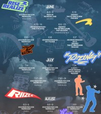 This image provided by SM Entertainment shows the promotional schedule for its boy group Riize's first EP, "Riizing," set to drop on June 17, 2024. (PHOTO NOT FOR SALE) (Yonhap)
