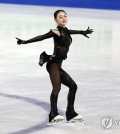In this file photo from Feb. 21, 2025, Kim Chae-yeon of South Korea performs her short program in the women's singles at the Four Continents Figure Skating Championships at Mokdong Ice Rink in Seoul. (Yonhap)
