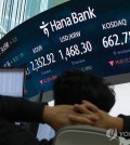 This photo shows the dealing room at Hana Bank in central Seoul on April 7, 2025. (Yonhap)