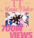 This image, provided by JYP Entertainment, celebrates the music video for K-pop girl group TWICE's 2016 hit single "TT" surpassing 700 million YouTube views. (PHOTO NOT FOR SALE) (Yonhap)