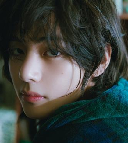BTS' V is seen in this photo provided by BigHit Music. (PHOTO NOT FOR SALE) (Yonhap)